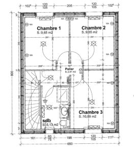 un agrandissement de maison sur plan